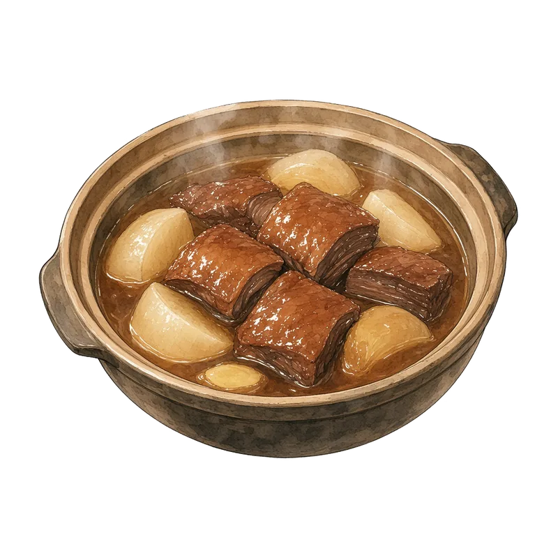白萝卜炖牛腩